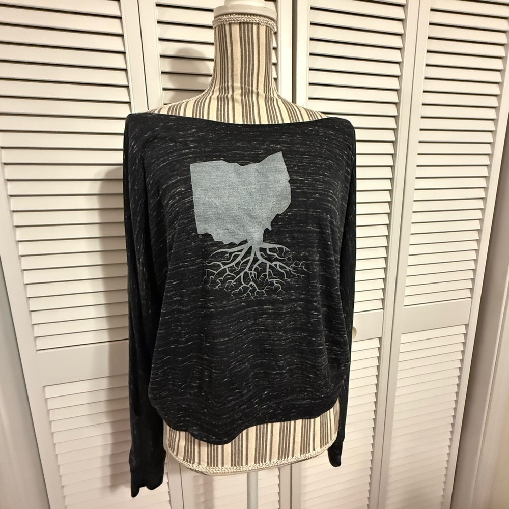 Wear Your Roots OHIO Off the Shoulder Long Sleeve Tee